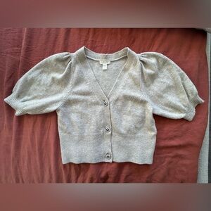 H&M wool blend short sleeve cardigan